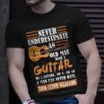 Guitar Dad Gift | Never Underestimate An Old Man With Guitar Gift For Mens Unisex T-Shirt Gifts for Him