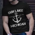 Gun Lake Michigan Fishing Camping Summer T-Shirt Gifts for Him