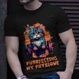 Gym Workout Or Fitness Gift Funny Cat In A Gym Unisex T-Shirt Gifts for Him
