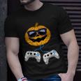 Halloween Jack O Lantern Pixelated Gaming Gamer Boys T-Shirt Gifts for Him
