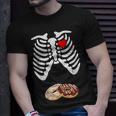 Halloween Pregnancy Dad Donut Baby Pregnant Skeleton Costume Unisex T-Shirt Gifts for Him