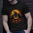 Halloween Scary Gaming Jack O Lantern Pumpkin Face Gamer T-Shirt Gifts for Him