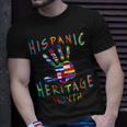 Hand National Hispanic Heritage Month All Countries Flag T-Shirt Gifts for Him