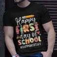 Happy First Day Of School Support Staff Back To School T-Shirt Gifts for Him
