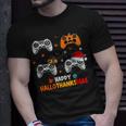 Happy Hallothanksmas Video Game Halloween Thanksgiving Xmas T-Shirt Gifts for Him