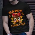 Happy Turkey Day Cute Little Pilgrim Thankgiving T-Shirt Gifts for Him