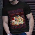 Hedgehog Christmas Lights Ugly Sweater Goat Lover T-Shirt Gifts for Him