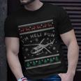 Helicopter Ugly Christmas Sweater Heli Pilot T-Shirt Gifts for Him