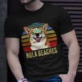 Hola Beaches Corgi Dog Funny Beach Summer Unisex T-Shirt Gifts for Him