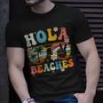 Hola Beaches Groovy Retro Funny Beach Vacation Summer Vacation Funny Gifts Unisex T-Shirt Gifts for Him