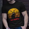 Horror Reaper Cat With Scythe Ew People Creepy Halloween Halloween T-Shirt Gifts for Him