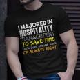 Hospitality Management Major For Back To School T-Shirt Gifts for Him
