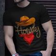 Howdy Cowboy Cowgirl Western Country Rodeo Howdy Men Boys Unisex T-Shirt Gifts for Him