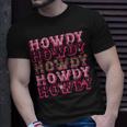 Howdy Pink Leopard Western Cowgirl Unisex T-Shirt Gifts for Him