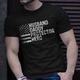 Husband Daddy Protector Hero Fathers Day Gift Unisex T-Shirt Gifts for Him