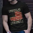 I Identify As An American Patriot And This Is My Pride Flag Unisex T-Shirt Gifts for Him
