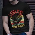 I Still Play With Blocks Retro Vintage Car Mechanic Gift Mechanic Funny Gifts Funny Gifts Unisex T-Shirt Gifts for Him