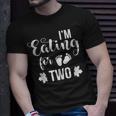 Im Eating For Two Funny Thanksgiving Gender Reveal Unisex T-Shirt Gifts for Him