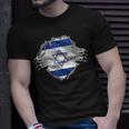 Israel Roots Flag Patriotic Israeli Heritage Patriot Day T-Shirt Gifts for Him