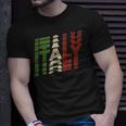 Italia Italian Flag In Letters T-Shirt Gifts for Him