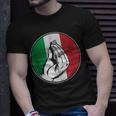 Italy Italian Funny Hand Gesture Flag Pride Fan Soccer Gift Unisex T-Shirt Gifts for Him