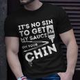 It's No Sin To Get My Sauce Bbq Smoker Barbecue Grill T-Shirt Gifts for Him