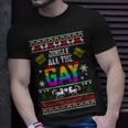 Jingle Bells Jingle All The Gay Ugly Christmas Sweater T-Shirt Gifts for Him