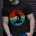 Jiu Jitsu Player Silhouette Vintage Retro Sunset T-Shirt Gifts for Him