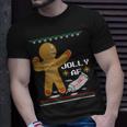 Jolly Af Gingerbread Man Gym Ugly Christmas Sweater T-Shirt Gifts for Him
