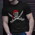 Jolly Roger Pirate Skull And Cutlasses Flag Distressed T-Shirt Gifts for Him