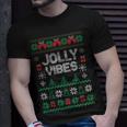 Jolly Vibes Ugly Sweater Jolly Christmas Happy Holidays T-Shirt Gifts for Him