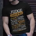 Judge Name Gift Certified Judge Unisex T-Shirt Gifts for Him