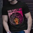 Junenth Afro American Melanin Black Pride Pink African T-Shirt Gifts for Him