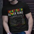 Junenth Black King Nutritional Facts Melanin Men Fat Unisex T-Shirt Gifts for Him