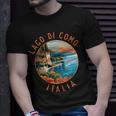 Lago Di Como Italia Distressed Circle Vintage Unisex T-Shirt Gifts for Him