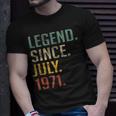 Legend Since July 1971 49Th Birthday Gift 49 Year Old Unisex T-Shirt Gifts for Him