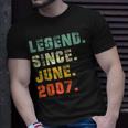 Legend Since June 2007 16Th Birthday 16 Years Old Gift Men Unisex T-Shirt Gifts for Him