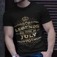 Legends Are Born In July King Queen Crown King Funny Gifts Unisex T-Shirt Gifts for Him