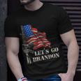 Lets Go Brandon Veteran Us Army Battle Flag Funny Gift Idea Unisex T-Shirt Gifts for Him