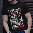 Lgbtq Liberty Guns Bible Trump Bbq T-Shirt Gifts for Him