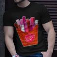 Lipstick Lesbian Lgbtq Potato French Fries Gay Pride Unisex T-Shirt Gifts for Him