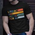 Literacy And Justice For All Protect Libraries Banned Books T-Shirt Gifts for Him