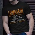 Lombardi Name Gift Lombardi The Man The Myth The Legend Unisex T-Shirt Gifts for Him