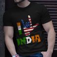 I Love India Sign Language Flag Of Usa And India Indian T-Shirt Gifts for Him