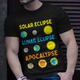 Lunar Solar Eclipse And Apocalypse Science T-Shirt Gifts for Him