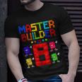 Master Builder Is 8 Yrs Old Building 8Th Birthday Boys Girls Unisex T-Shirt Gifts for Him