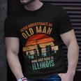 Mb Never Underestimate An Old Man Born In Indiana T-Shirt Gifts for Him