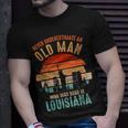 Mb Never Underestimate An Old Man Born In Louisiana T-Shirt Gifts for Him