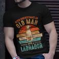 Mb Never Underestimate An Old Man With A Labrador T-Shirt Gifts for Him