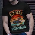 Mb Never Underestimate An Old Man With A Rottweiler T-Shirt Gifts for Him